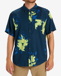 billabong, Sundays Floral Short Sleeve Shirt, MIDNIGHT (mid) SUNDAYS FLORAL SS ABYWT00204