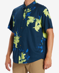1 Sundays Floral Short Sleeve Shirt Blue ABYWT00204 Billabong