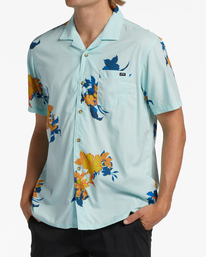 billabong, Sundays Vacay Short Sleeve Shirt, MINTY (gcz0) Sundays Vacay - Short Sleeve Shirt for Men ABYWT00205