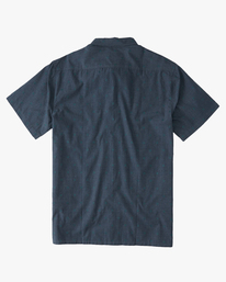 5 All Day Jacquard Organic Short Sleeve Shirt Blue ABYWT00208 Billabong