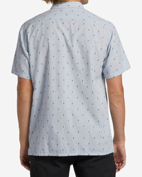 2 All Day Jacquard Organic Short Sleeve Shirt Blue ABYWT00208 Billabong