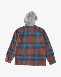 6 Baja Hooded Flannel Shirt Green ABYWT00210 Billabong