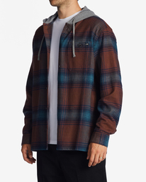 1 Baja Hooded Flannel Shirt Green ABYWT00210 Billabong