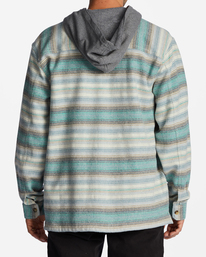 2 Baja Hooded Flannel Shirt White ABYWT00210 Billabong