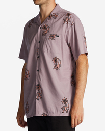 1 Keith Haring Flower Dance Vacay Short Sleeve Shirt Grey ABYWT00214 Billabong