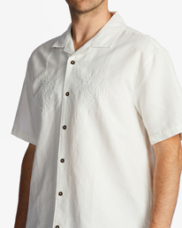 3 Keith Haring Flower Dance Hemp Short Sleeve Shirt White ABYWT00215 Billabong