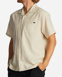3 Hemp Vacay - Short Sleeve Shirt for Men Beige ABYWT00218 Billabong