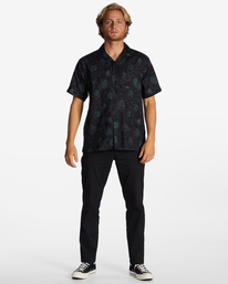 1 Hemp Vacay - Short Sleeve Shirt for Men Black ABYWT00218 Billabong