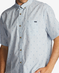 3 All Day Jacquard Short Sleeve Shirt Blue ABYWT00224 Billabong