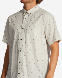 3 All Day Jacquard Short Sleeve Shirt White ABYWT00224 Billabong
