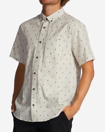 1 All Day Jacquard Short Sleeve Shirt White ABYWT00224 Billabong