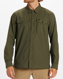 billabong, Surftrek Tech Long Sleeve Shirt, MILITARY (mil) SURFTREK TECH LS ABYWT00228