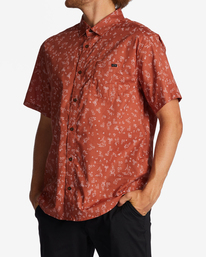 1 Sundays Mini Short Sleeve Shirt Red ABYWT00232 Billabong