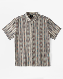 4 Sundays Jacquard Short Sleeve Shirt Beige ABYWT00235 Billabong