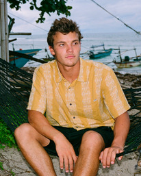 billabong, Sundays Jacquard Chemise manches courtes pour Homme, BEESWAX (bwx) Sundays Jacquard - Short Sleeve Shirt for Men ABYWT00235