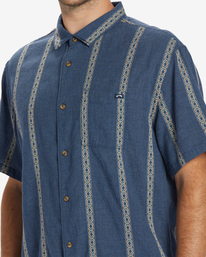 3 Sundays Jacquard Short Sleeve Shirt Blue ABYWT00235 Billabong