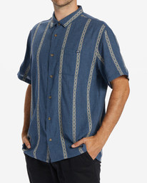 1 Sundays Jacquard Short Sleeve Shirt Blue ABYWT00235 Billabong