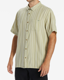 1 Sundays Jacquard Short Sleeve Shirt Green ABYWT00235 Billabong