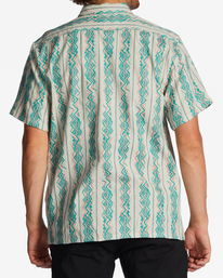 3 Sundays Jacquard - Overhemd met Korte Mouwen voor Heren Beige ABYWT00235 Billabong