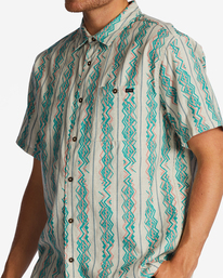 5 Sundays Jacquard - Overhemd met Korte Mouwen voor Heren Beige ABYWT00235 Billabong