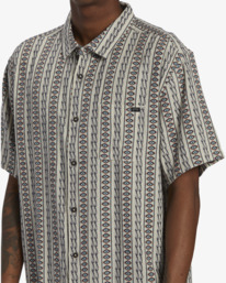 3 Sundays Jacquard Short Sleeve Shirt Beige ABYWT00235 Billabong