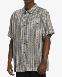 1 Sundays Jacquard Short Sleeve Shirt Beige ABYWT00235 Billabong