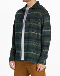 3 Offshore Jacquard Flannel - Langärmliges Hemd für Männer Grün ABYWT00249 Billabong
