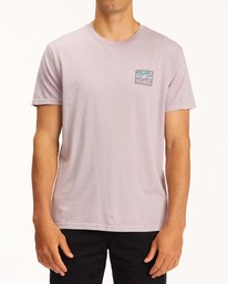 0 Crayon Wave Washed Short Sleeve T-Shirt Purple ABYZT00397 Billabong