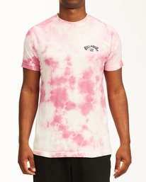 0 Tie Dye Arch Short Sleeve Tee Pink ABYZT00760 Billabong
