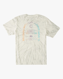 1 Yellow Sun Wave Washed Tie-Dye Short Sleeve T-Shirt White ABYZT00903 Billabong