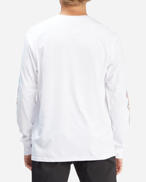 3 D Bah Wave Washed Long Sleeve T-Shirt White ABYZT00913 Billabong