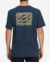 3 Crayon Wave Short Sleeve T-Shirt Blue ABYZT01276 Billabong