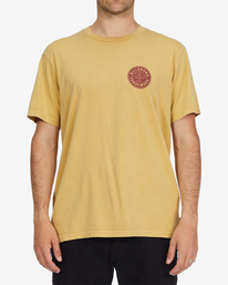 0 Trademark Wave Washed Short Sleeve T-Shirt Yellow ABYZT01294 Billabong