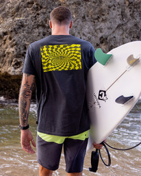 billabong, Providence Wave Washed Short Sleeve T-Shirt, WASHED BLACK (waa) PROVIDENCE SS WW ABYZT01295