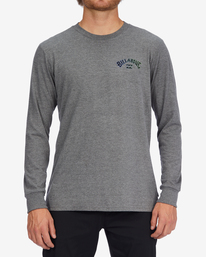 billabong, Arch Fill Long Sleeve T-Shirt, GREY HEATHER (grh) ARCH FILL LS ABYZT01303