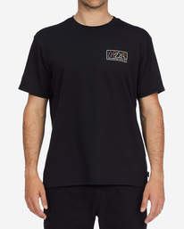 billabong, A/Div Range Organic Short Sleeve T-Shirt, BLACK (blk) RANGE SS ABYZT01319