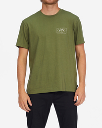 billabong, A/Div Hardware Organic Short Sleeve T-Shirt, WASHED OLIVE (gnr0) HARDWARE SS ABYZT01323