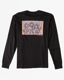 4 Keith Haring Flower Dance Long Sleeve T-Shirt Black ABYZT01488 Billabong
