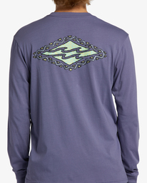 3 Crayon Wave Long Sleeve T-Shirt Purple ABYZT01586 Billabong