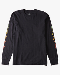 4 D Bah Wave Long Sleeve T-Shirt Black ABYZT01587 Billabong