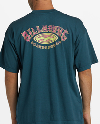 3 Arch Wave Washed Short Sleeve T-Shirt Blue ABYZT01593 Billabong
