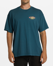 billabong, Arch Wave Washed Short Sleeve T-Shirt, SLATE MARINE (bqh0) ARCH SS WW ABYZT01593
