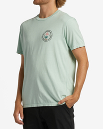 1 Trademark Wave Washed Short Sleeve T-Shirt Green ABYZT01597 Billabong