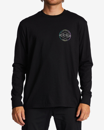billabong, Rotor Diamond Long Sleeve T-Shirt, BLACK (blk) ROTOR DIAMOND LS ABYZT01717