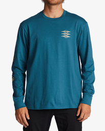 billabong, Throw Back Long Sleeve T-Shirt, BLUE LAGOON (bll) Throw Back - Long Sleeve T-Shirt for Men ABYZT01720