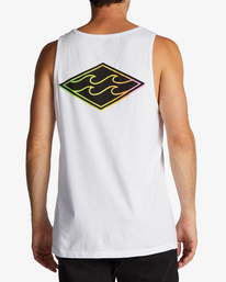 billabong, Crayon Wave Tank, WHITE (wht) Crayon Wave - Vest for Men ABYZT01727