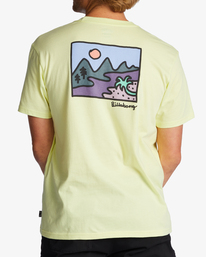 billabong, A/Div Shine Short Sleeve T-Shirt, LIGHT LIME (ltl) Shine - Organic T-Shirt for Men ABYZT01732