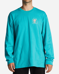 billabong, Contrast OG Long Sleeve T-Shirt, DARK MINT (dmi) Contrast - Long Sleeve T-Shirt for Men ABYZT01742