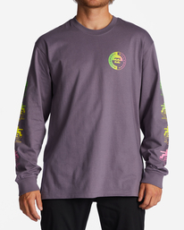 billabong, Contrast OG Long Sleeve T-Shirt, PURPLE HAZE (phz) Contrast - Long Sleeve T-Shirt for Men ABYZT01742
