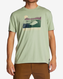 billabong, Alaska Wave - T-shirt en matière biologique pour Homme, LIGHT SAGE (tnf0) Alaska Wave - Organic T-Shirt for Men ABYZT01744